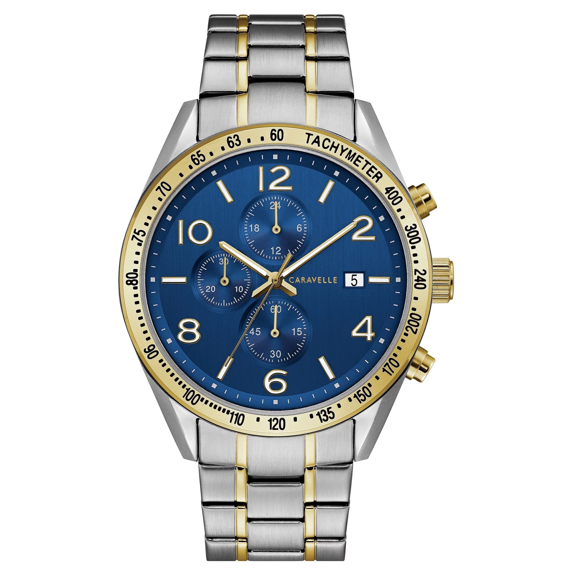 Men'S Sport Chronograph Stainless Steel Two-Tone Watch 45B152