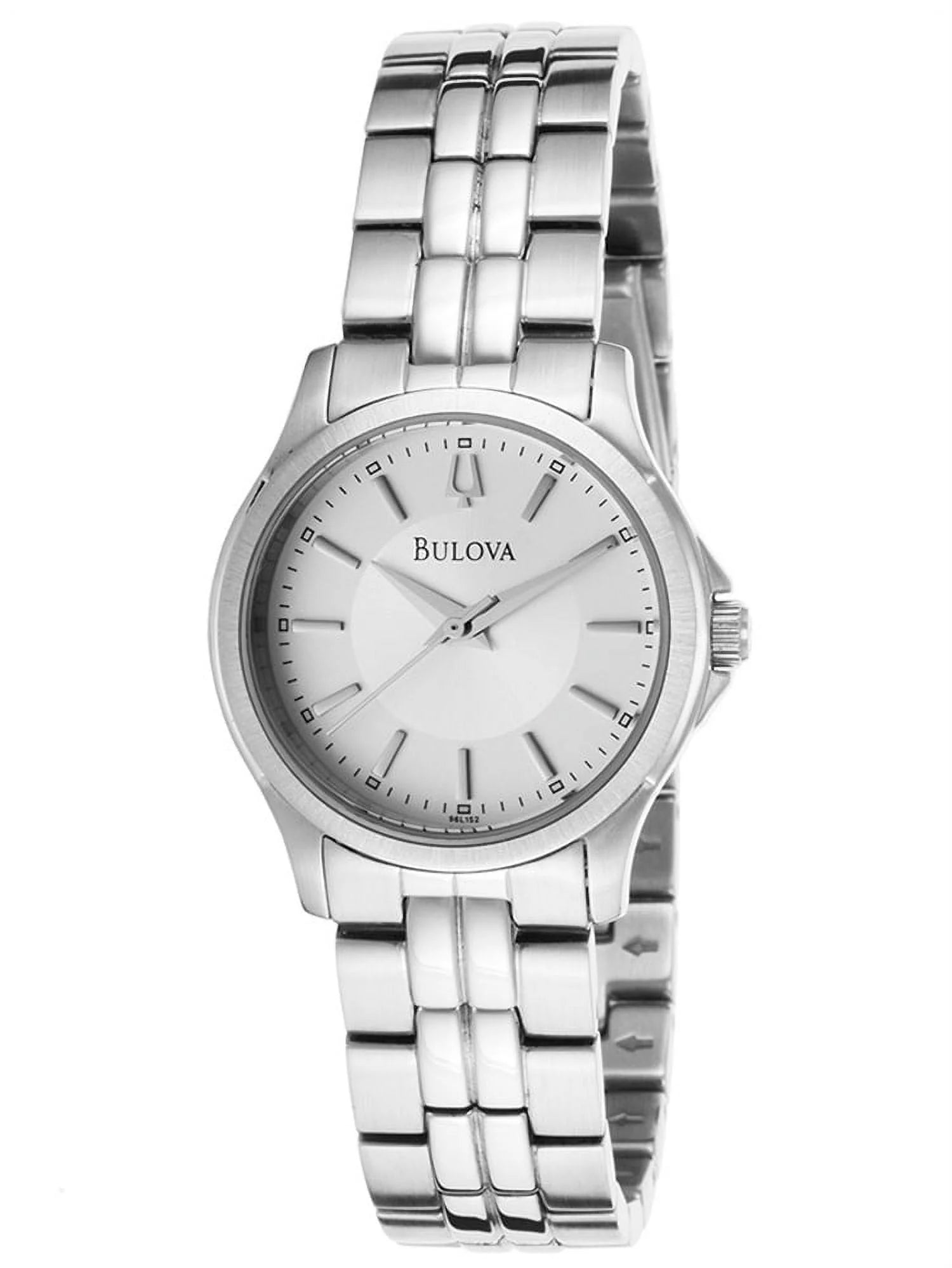 96L152 Women'S Silver Dial Stainless Steel Bracelet Watch